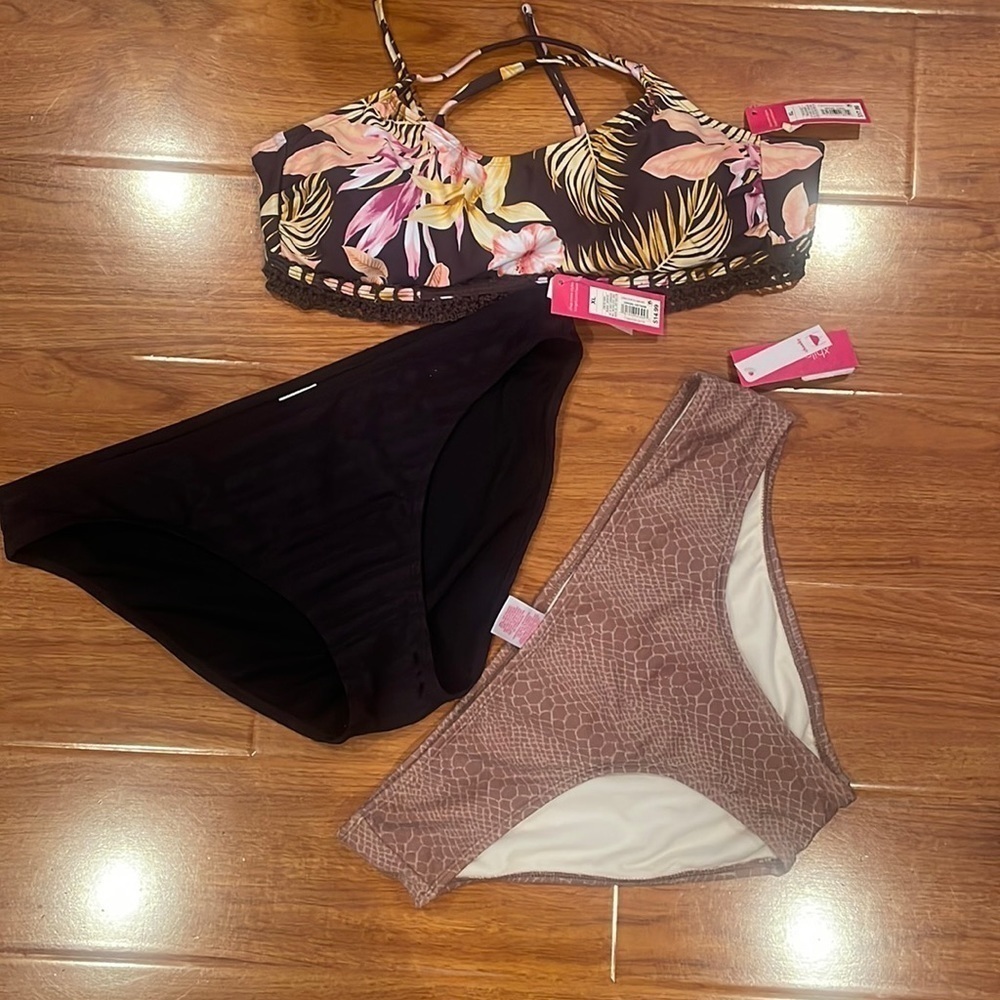 Bikini Set Bundle XL New With Tags 3 Piece Mix & Match Swim​ - Picture 4 of 14